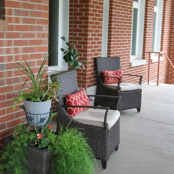 Illinois Presbyterian Home Communities - Fair Hills Residence, front porch - Springfield IL