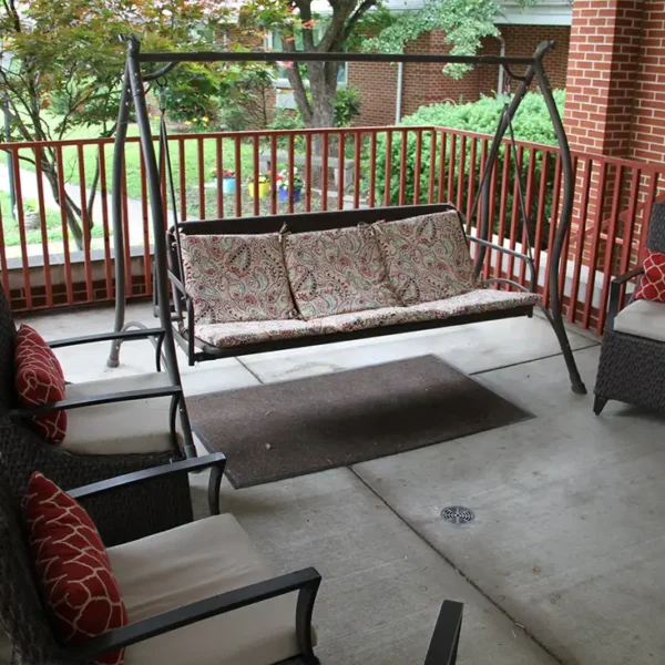 Illinois Presbyterian Home Communities - Fair Hills Residence, front porch - Springfield IL